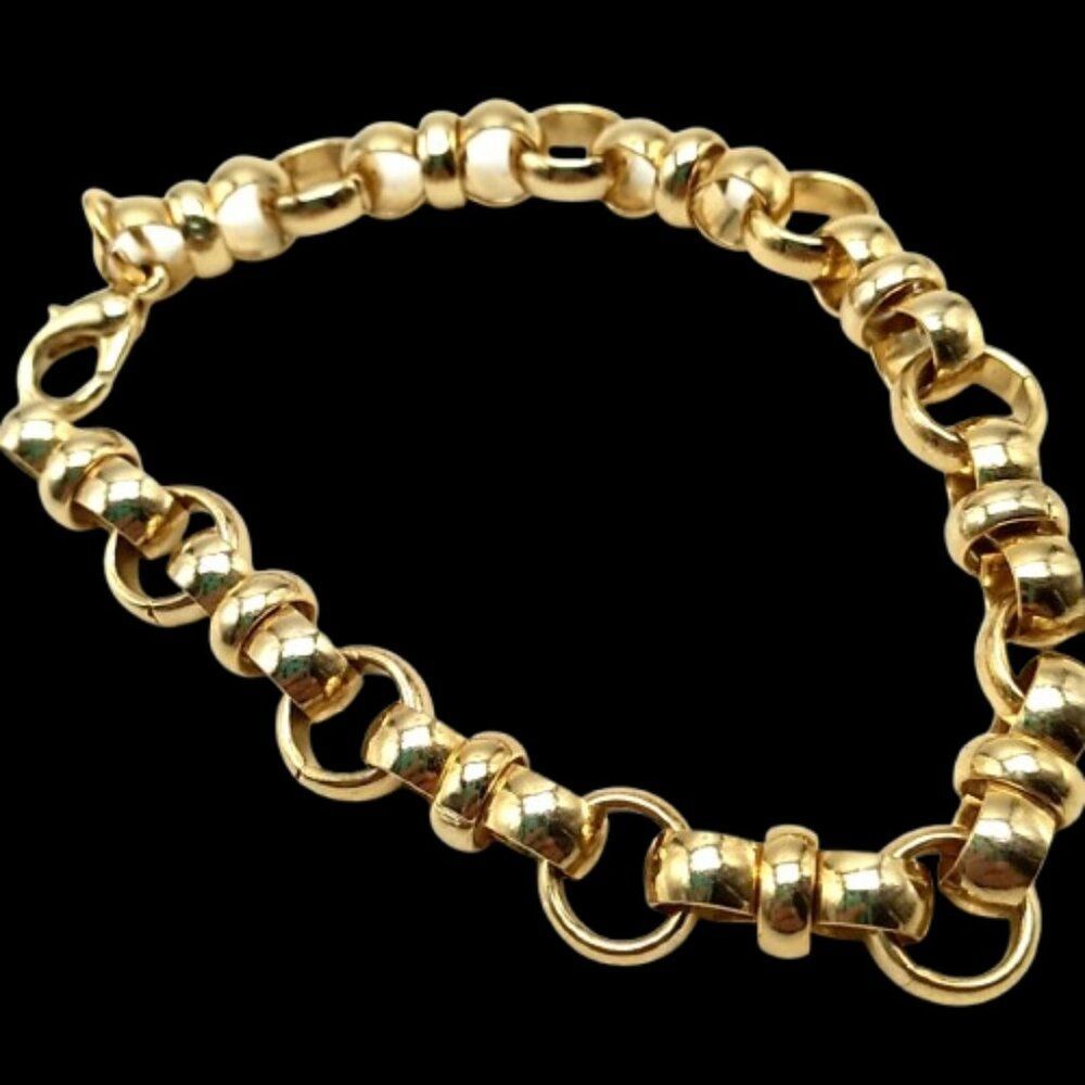 Gold-Tone Rolo Link Chain Bracelet - Picture 5 of 15